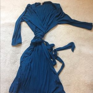 Teal Banana Republic Gemma Wrap Dress